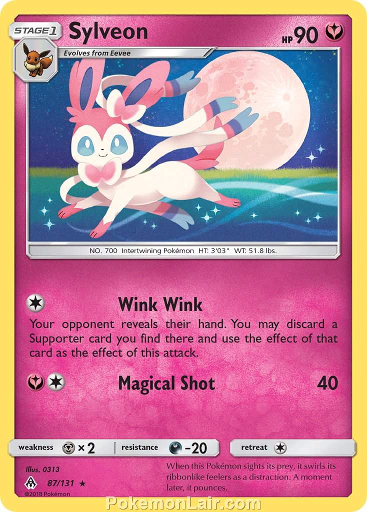 2018 Pokemon Trading Card Game Forbidden Light Price List – 87 Sylveon