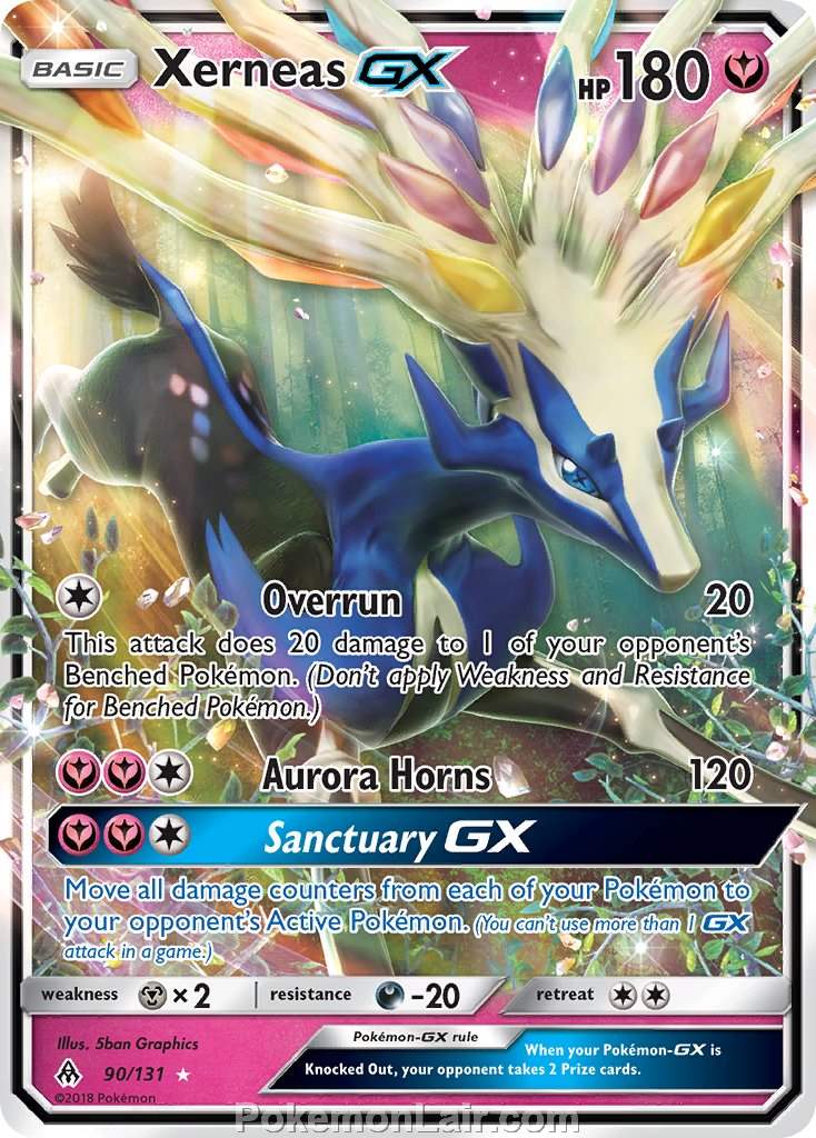 2018 Pokemon Trading Card Game Forbidden Light Price List – 90 Xerneas GX