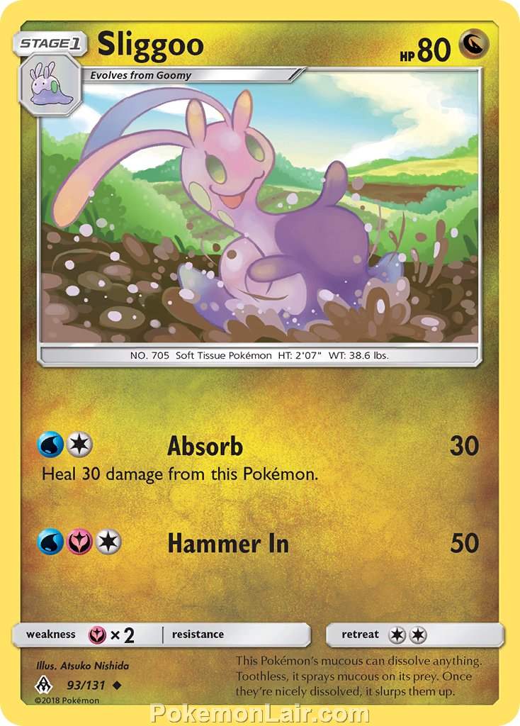 2018 Pokemon Trading Card Game Forbidden Light Price List – 93 Sliggoo