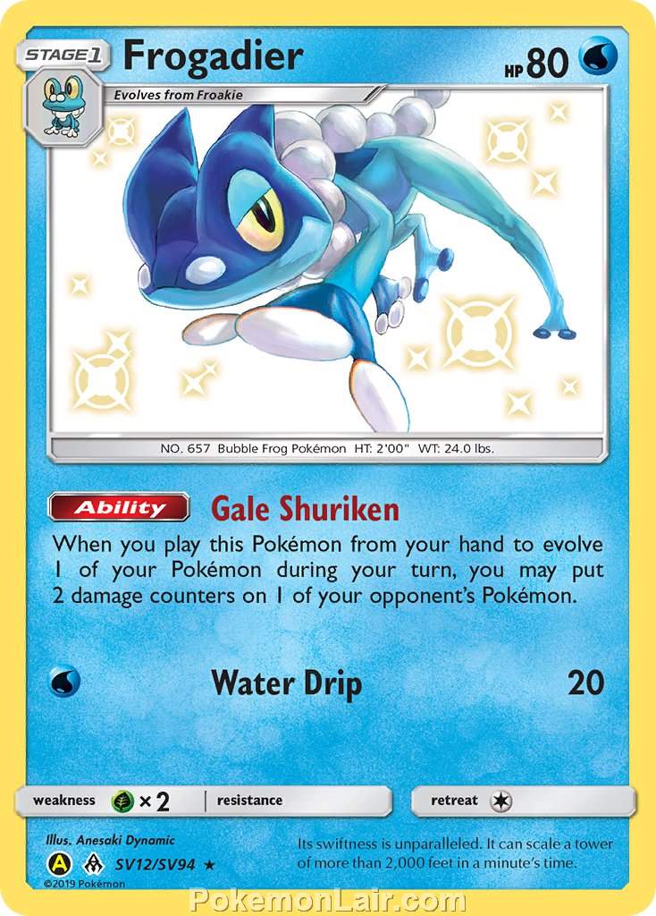 2018 Pokemon Trading Card Game Forbidden Light Price List – SV12 Frogadier