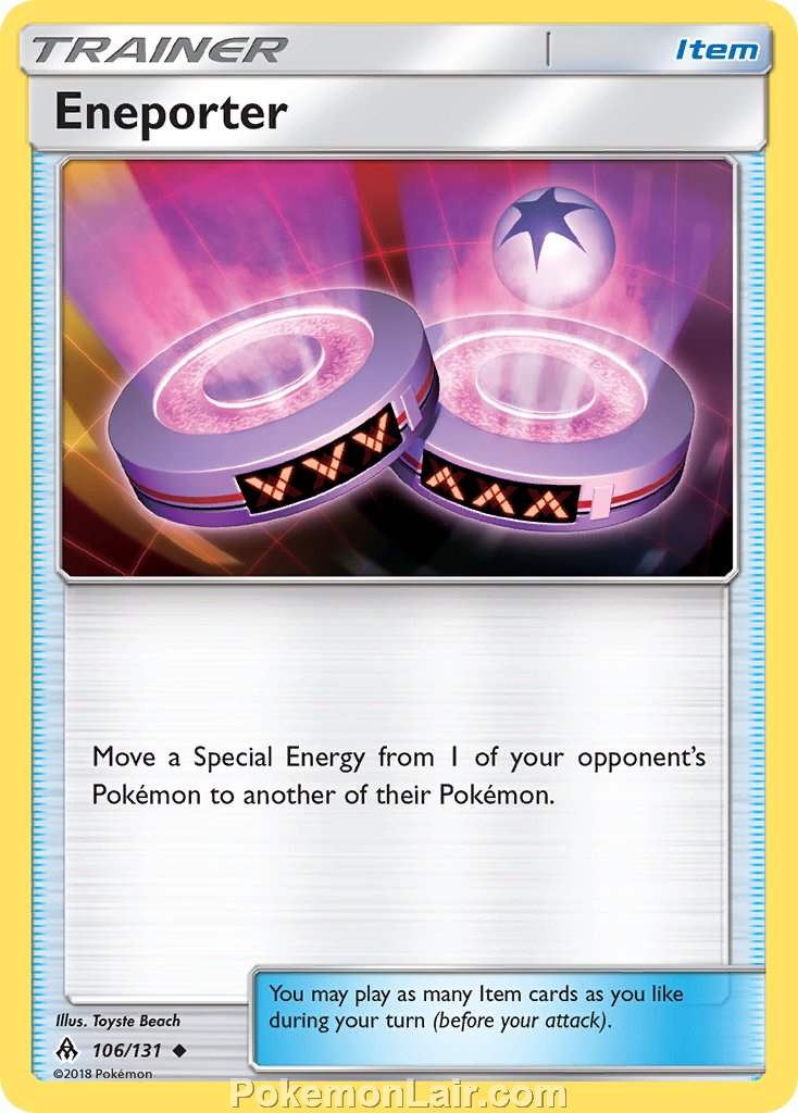 2018 Pokemon Trading Card Game Forbidden Light Set – 106 Eneporter