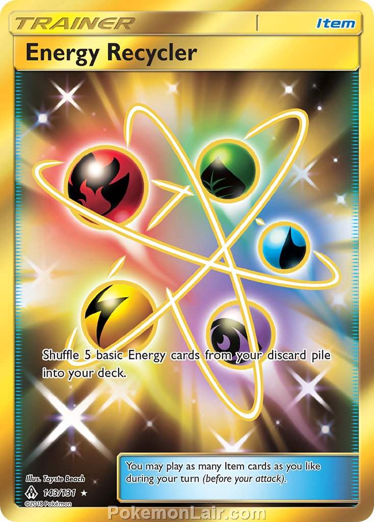 2018 Pokemon Trading Card Game Forbidden Light Set – 143 Energy Recycler