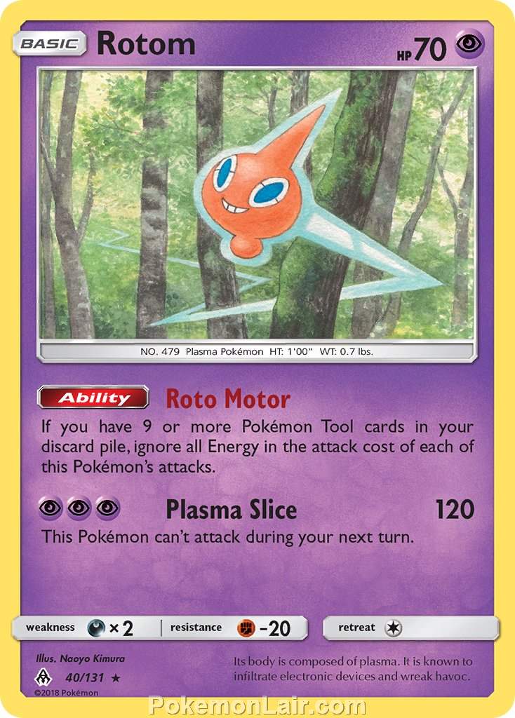 2018 Pokemon Trading Card Game Forbidden Light Set – 40 Rotom