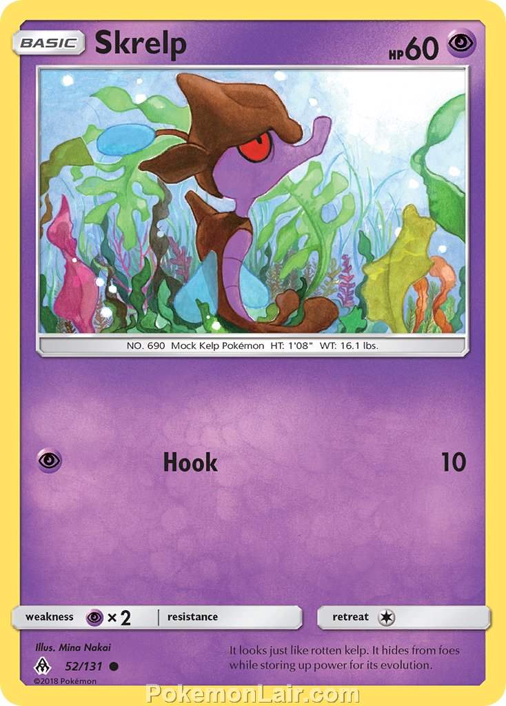 2018 Pokemon Trading Card Game Forbidden Light Set – 52 Skrelp