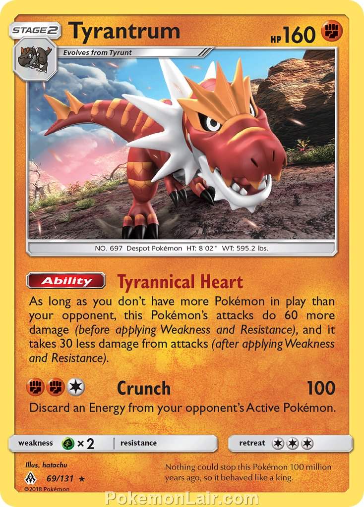 2018 Pokemon Trading Card Game Forbidden Light Set – 69 Tyrantrum