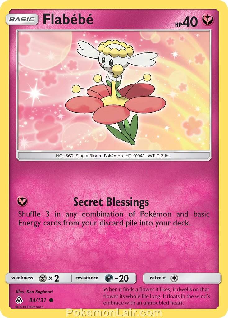 2018 Pokemon Trading Card Game Forbidden Light Set – 84 Flabebe