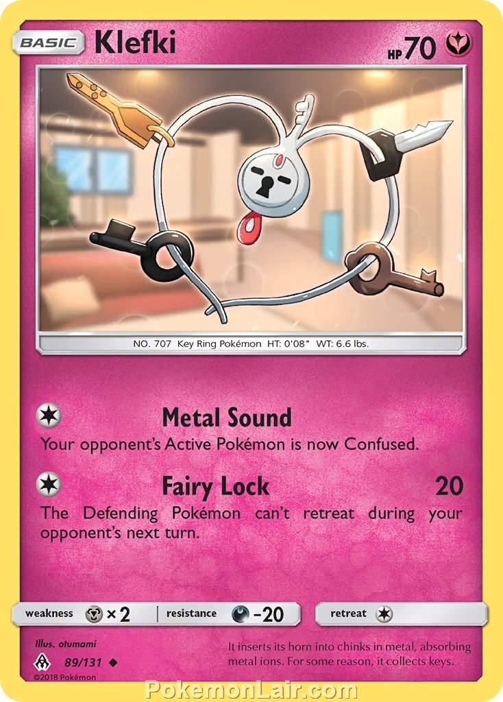 2018 Pokemon Trading Card Game Forbidden Light Set – 89 Klefki