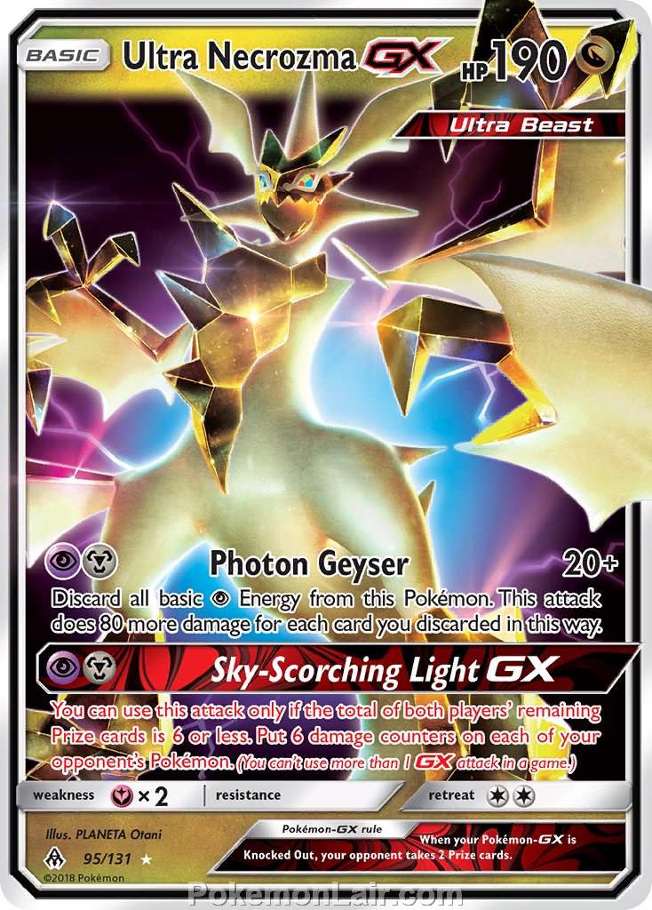 2018 Pokemon Trading Card Game Forbidden Light Set – 95 Ultra Necrozma GX