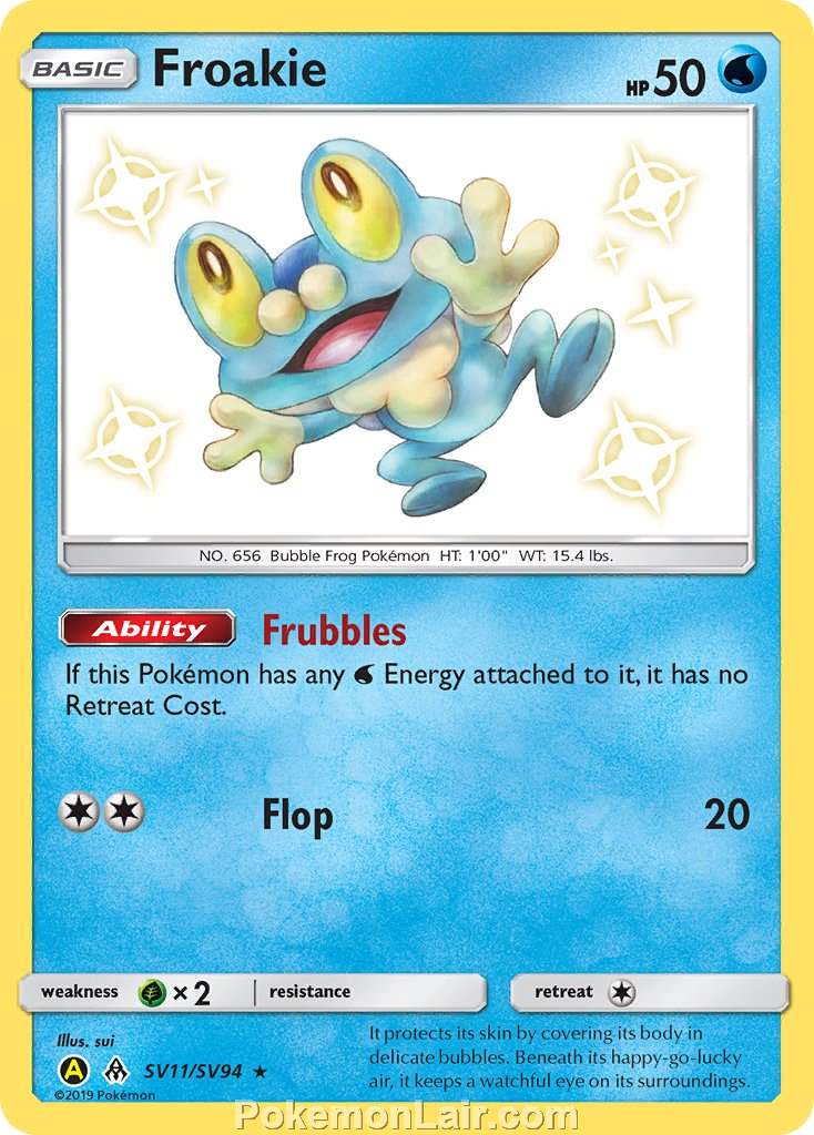 2018 Pokemon Trading Card Game Forbidden Light Set – SV11 Froakie