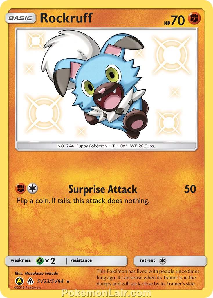 2018 Pokemon Trading Card Game Forbidden Light Set – SV23 Rockruff