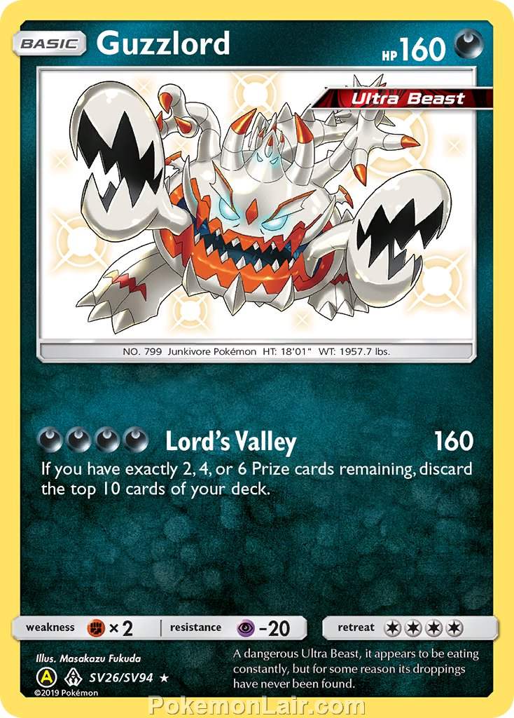 2018 Pokemon Trading Card Game Forbidden Light Set – SV26 Guzzlord