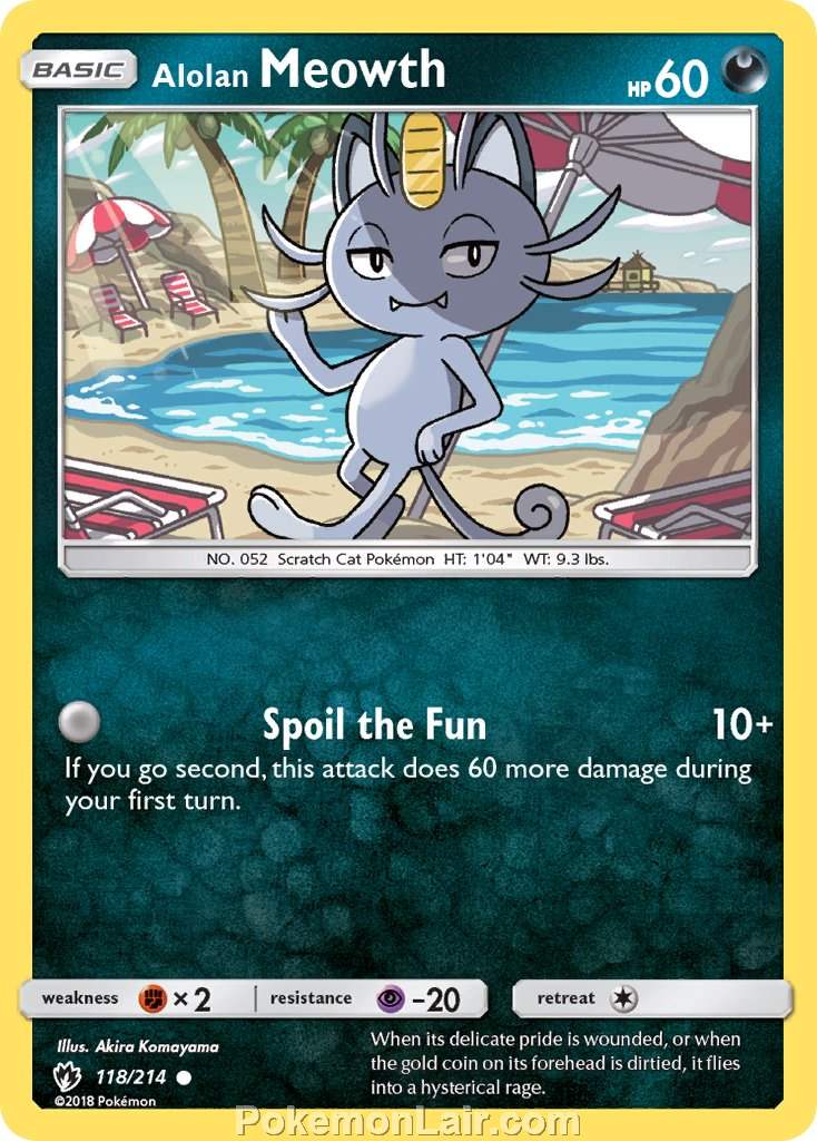 2018 Pokemon Trading Card Game Lost Thunder Price List – 118 Alolan Meowth