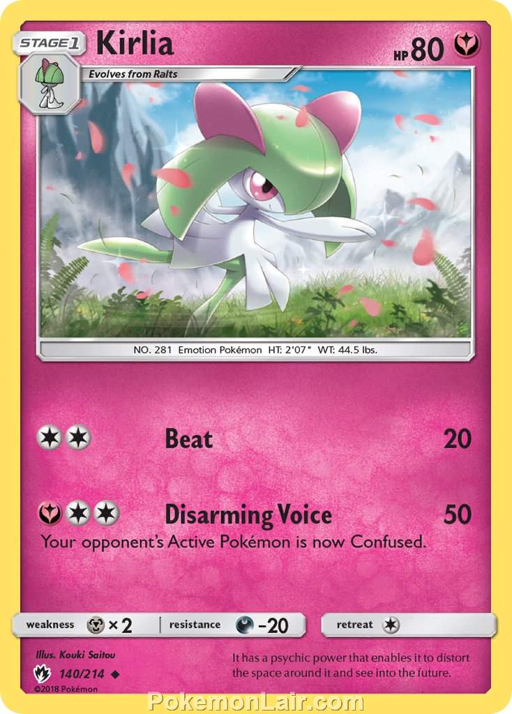 2018 Pokemon Trading Card Game Lost Thunder Price List – 140 Kirlia