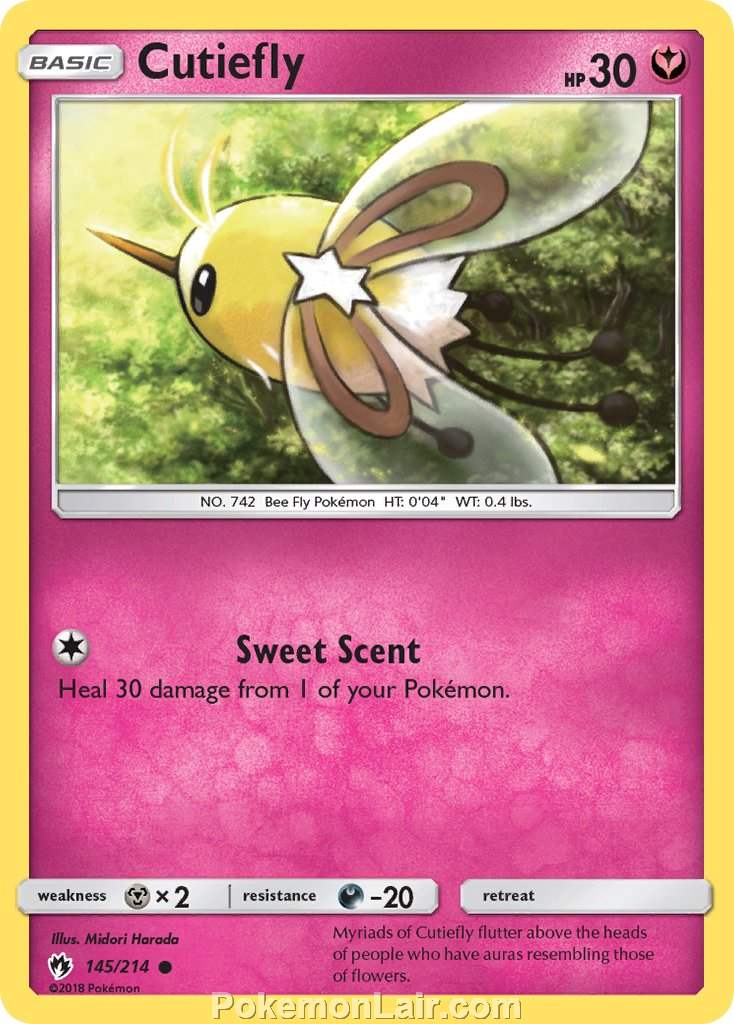 2018 Pokemon Trading Card Game Lost Thunder Price List – 145 Cutiefly
