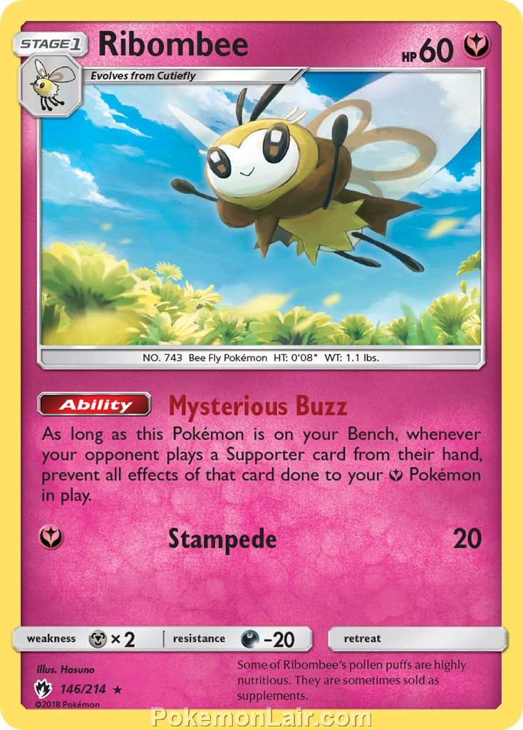 2018 Pokemon Trading Card Game Lost Thunder Price List – 146 Ribombee