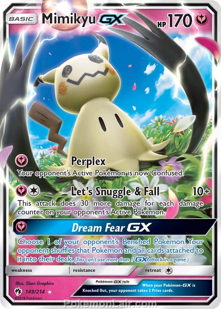 2018 Pokemon Trading Card Game Lost Thunder Price List – 149 Mimikyu GX