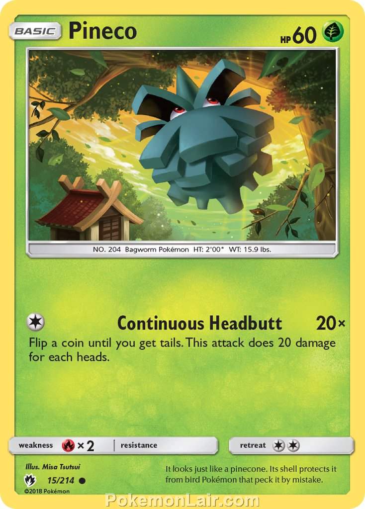 2018 Pokemon Trading Card Game Lost Thunder Price List – 15 Pineco