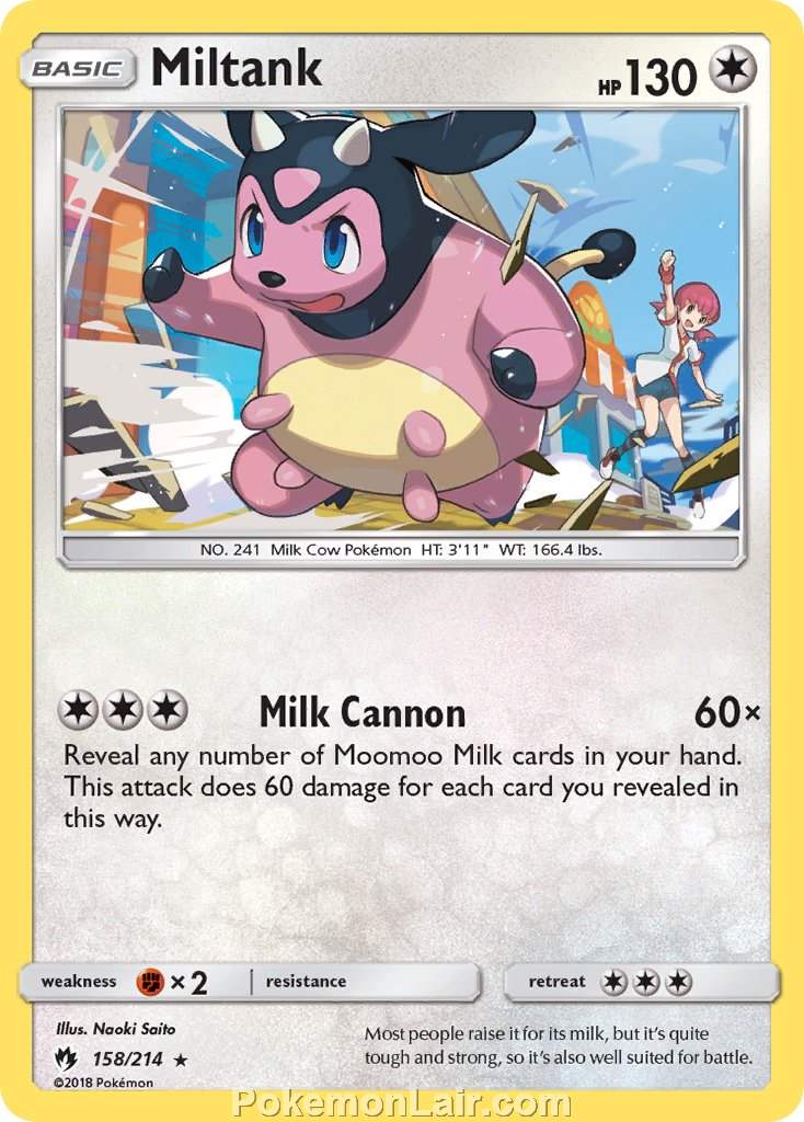 2018 Pokemon Trading Card Game Lost Thunder Price List – 158 Miltank