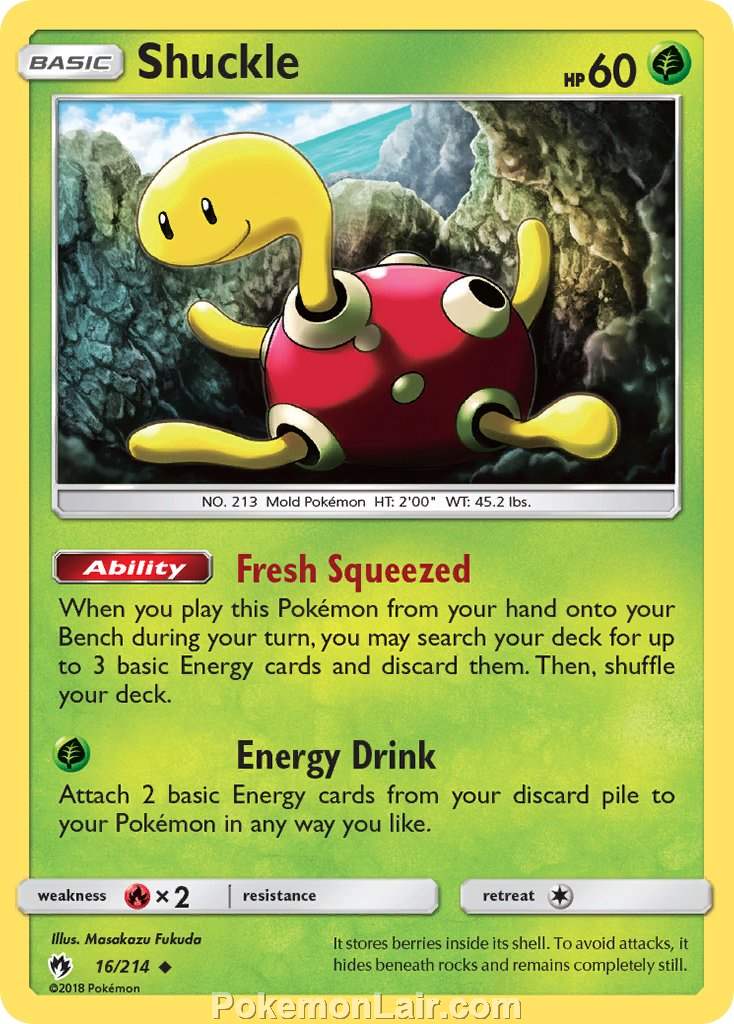 2018 Pokemon Trading Card Game Lost Thunder Price List – 16 Shuckle