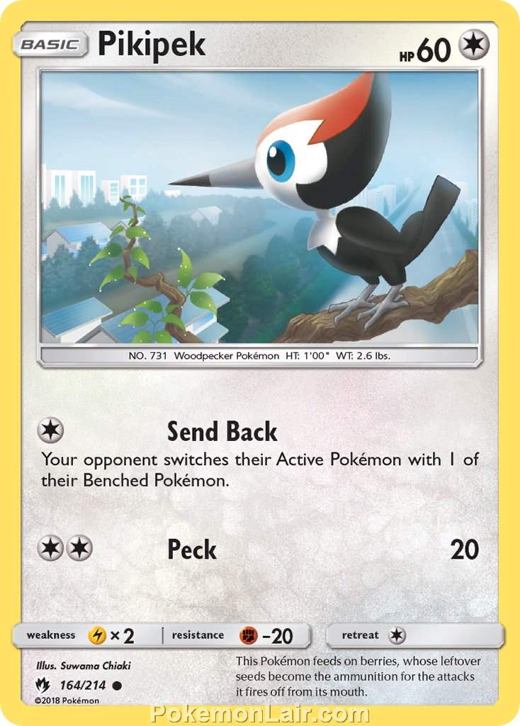 2018 Pokemon Trading Card Game Lost Thunder Price List – 164 Pikipek