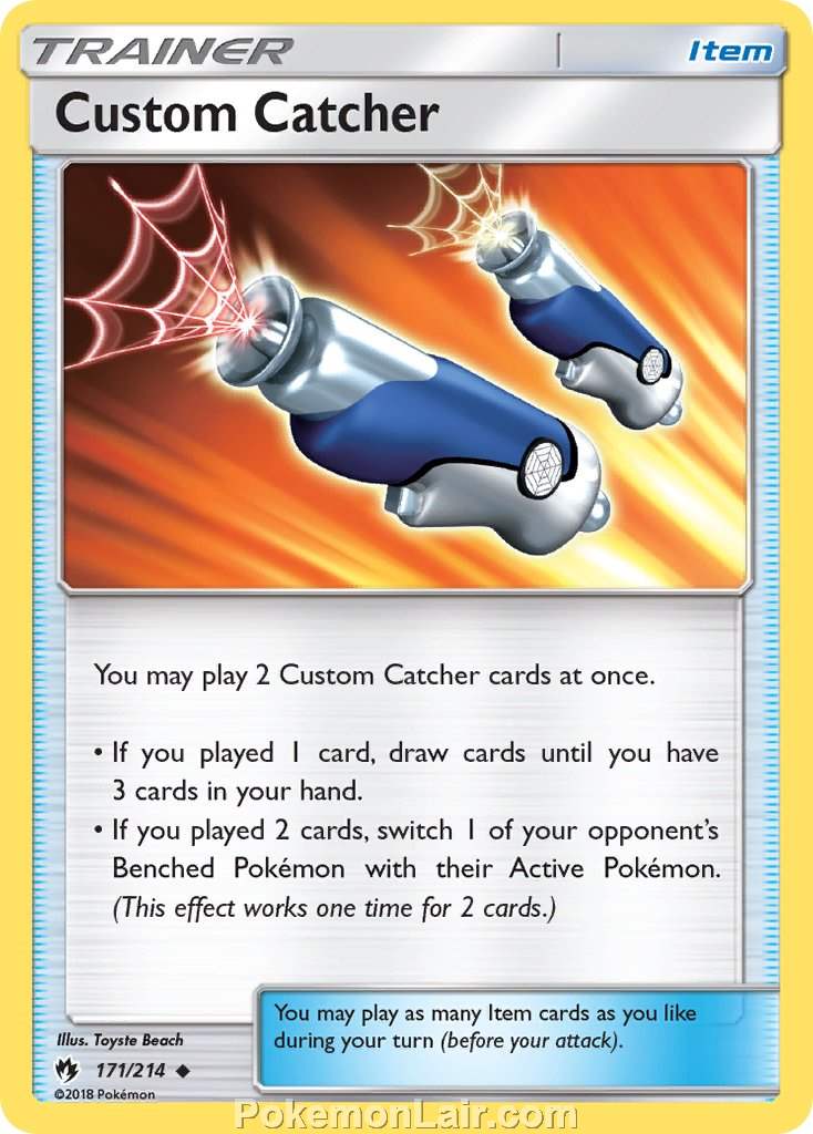 2018 Pokemon Trading Card Game Lost Thunder Price List – 171 Custom Catcher