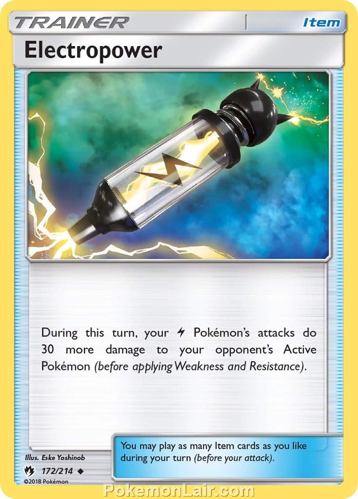 2018 Pokemon Trading Card Game Lost Thunder Price List – 172 Electropower