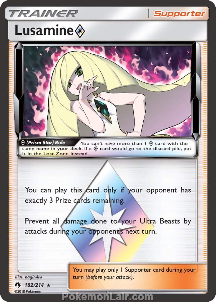 2018 Pokemon Trading Card Game Lost Thunder Price List – 182 Lusamine