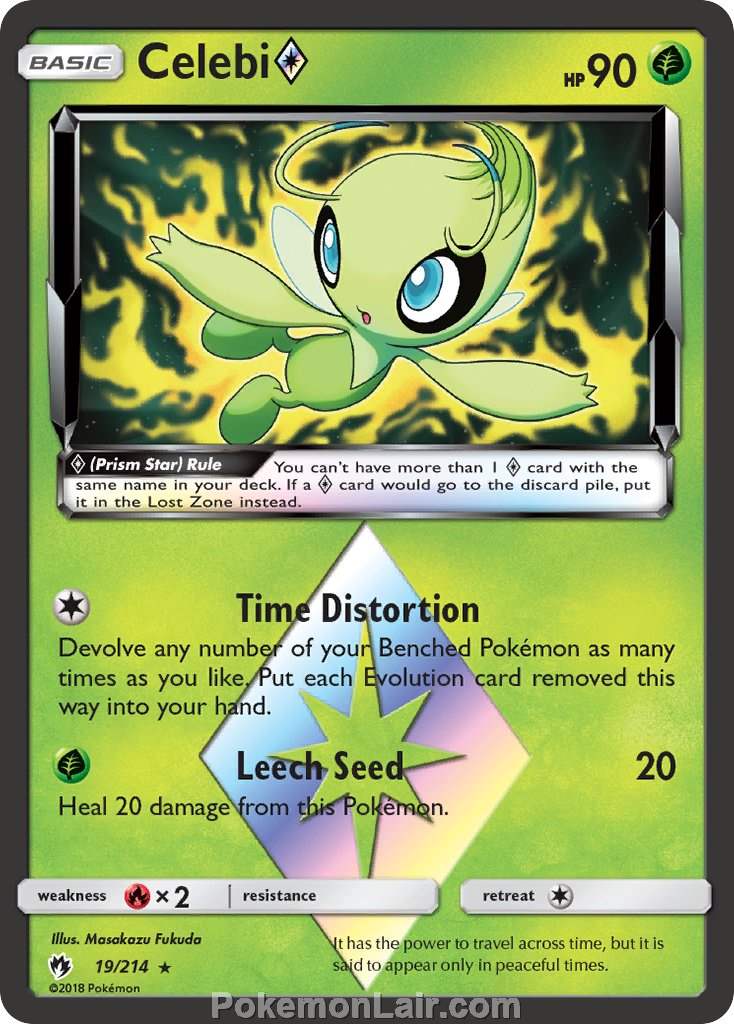 2018 Pokemon Trading Card Game Lost Thunder Price List – 19 Celebi