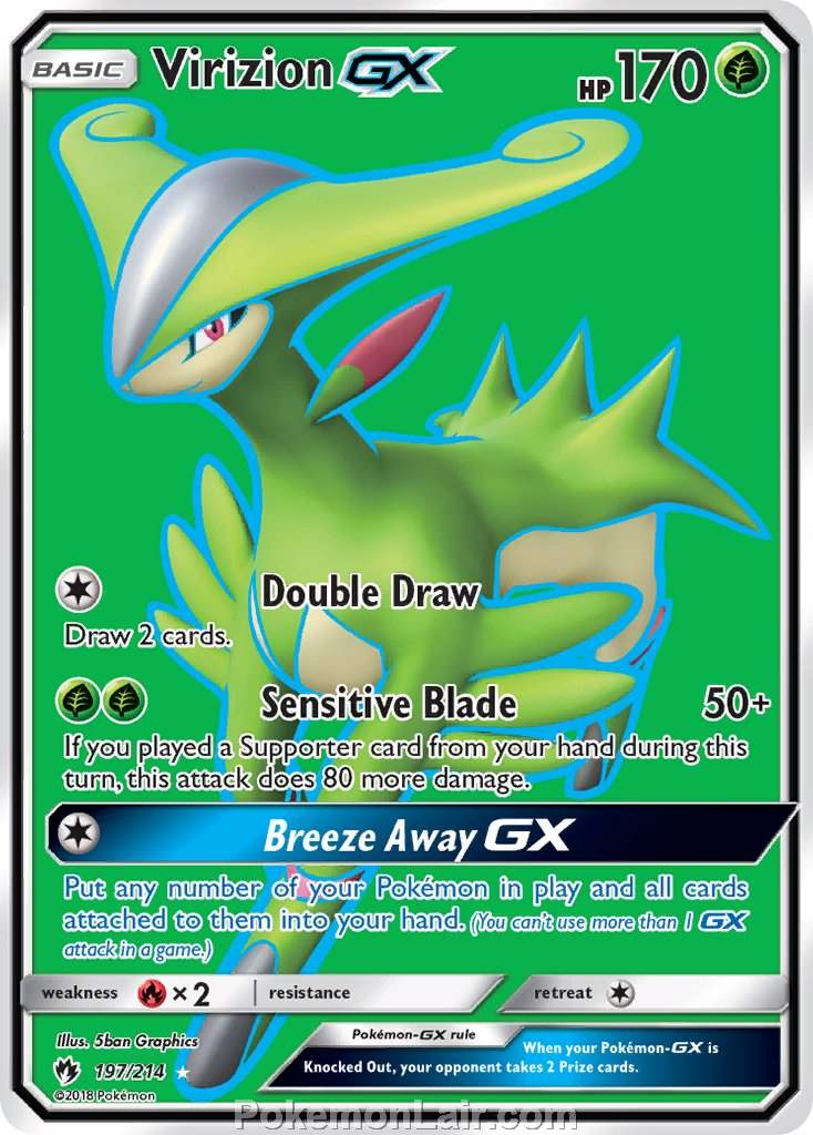 2018 Pokemon Trading Card Game Lost Thunder Price List – 197 Virizion GX