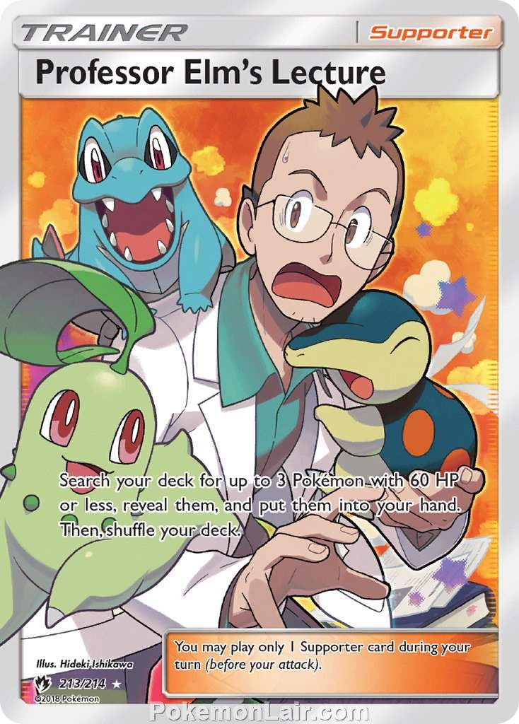 2018 Pokemon Trading Card Game Lost Thunder Price List – 213 Professor Elms Lecture