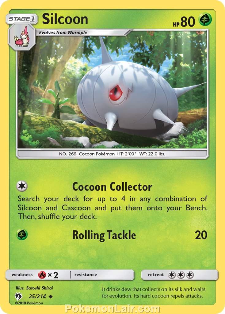 2018 Pokemon Trading Card Game Lost Thunder Price List – 25 Silcoon