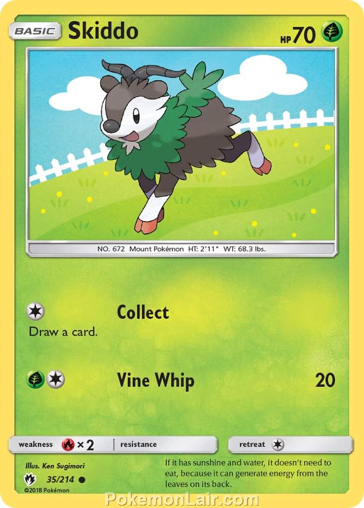 2018 Pokemon Trading Card Game Lost Thunder Price List – 35 Skiddo