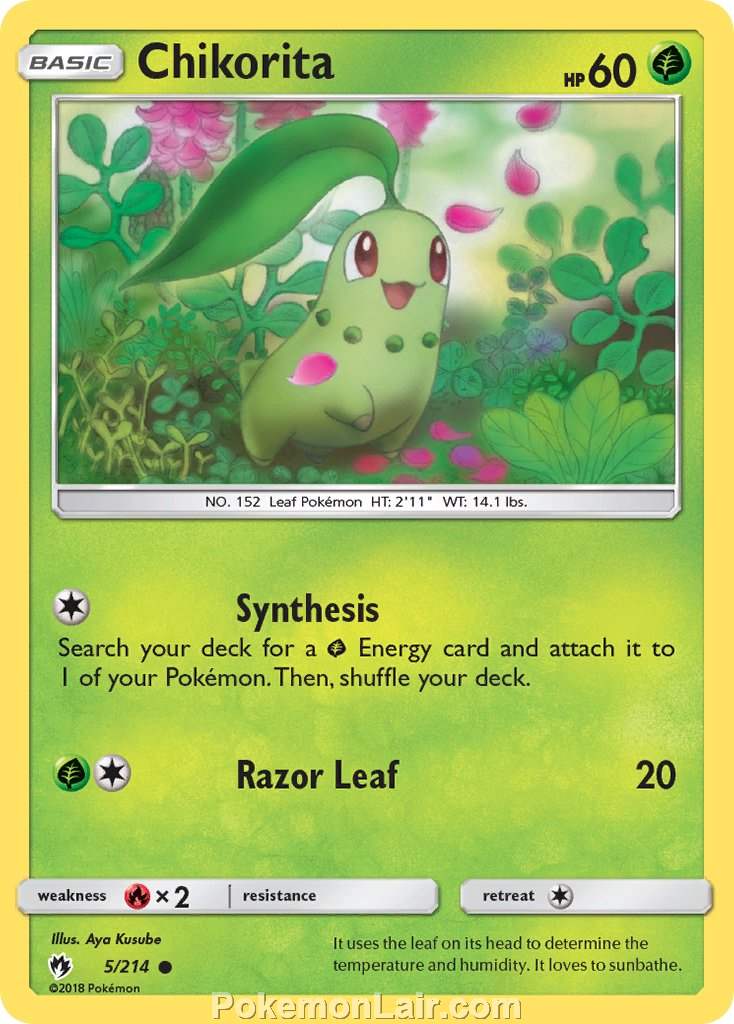 2018 Pokemon Trading Card Game Lost Thunder Price List – 5 Chikorita