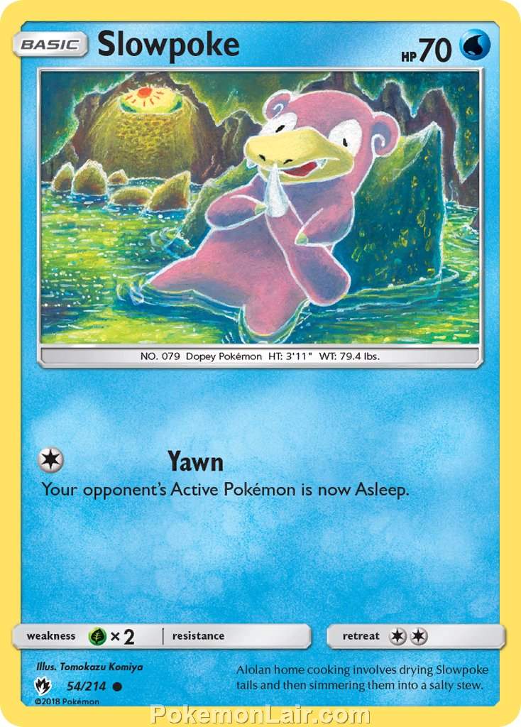 2018 Pokemon Trading Card Game Lost Thunder Price List – 54 Slowpoke