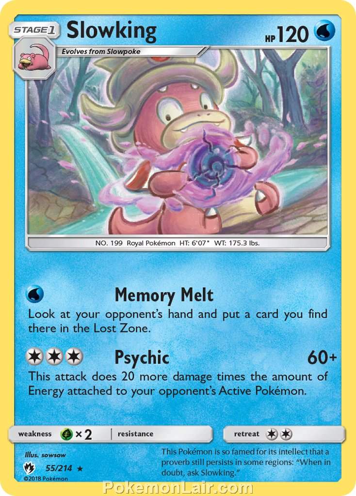 2018 Pokemon Trading Card Game Lost Thunder Price List – 55 Slowking