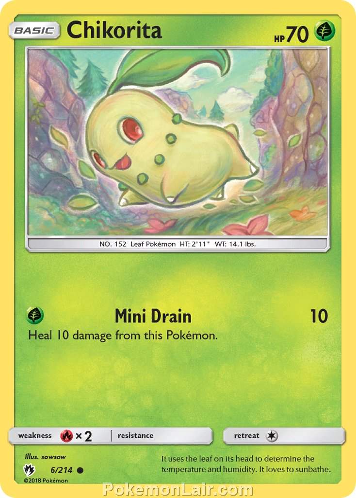 2018 Pokemon Trading Card Game Lost Thunder Price List – 6 Chikorita