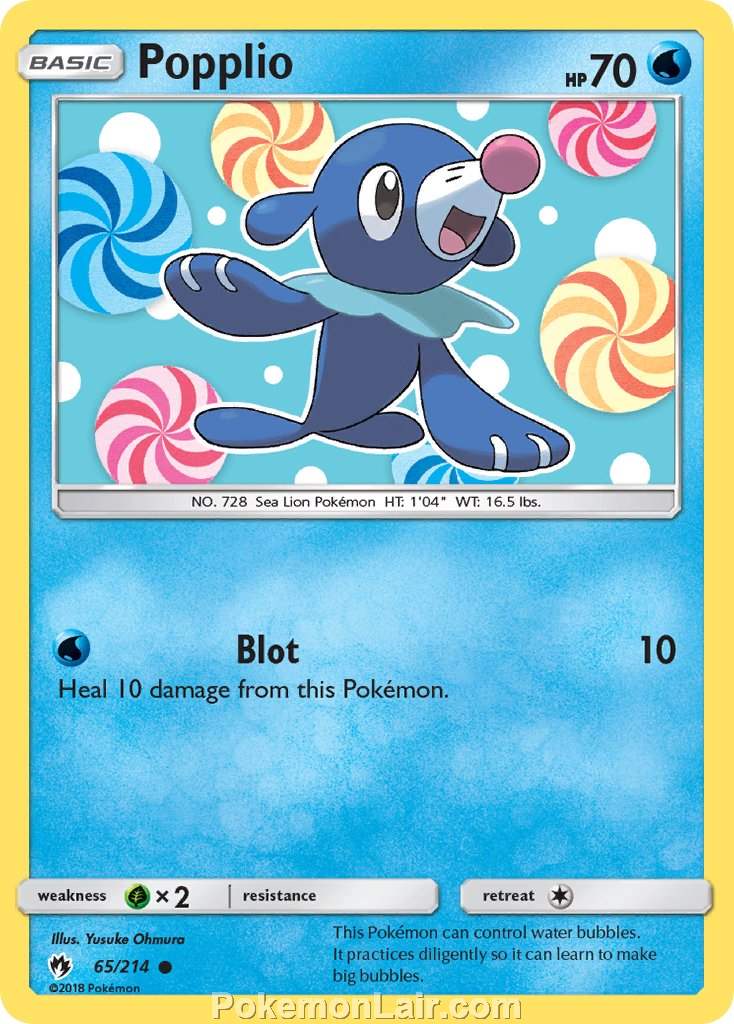 2018 Pokemon Trading Card Game Lost Thunder Price List – 65 Popplio