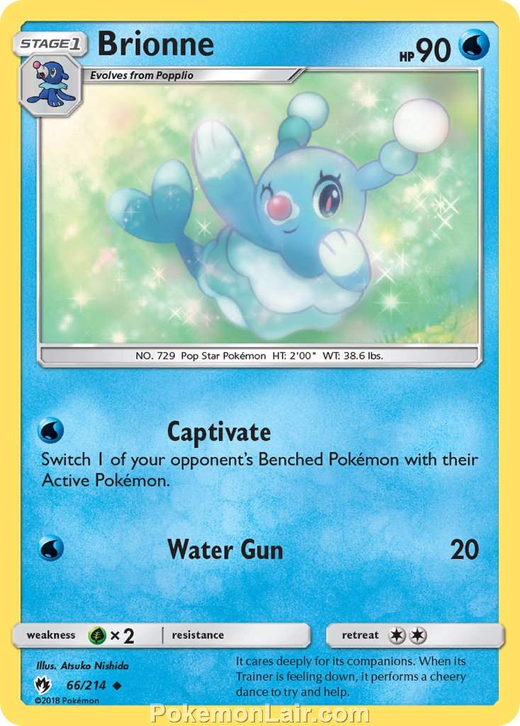 2018 Pokemon Trading Card Game Lost Thunder Price List – 66 Brionne