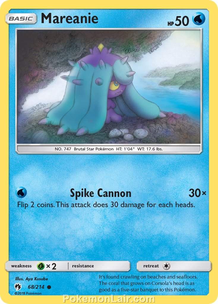 2018 Pokemon Trading Card Game Lost Thunder Price List – 68 Mareanie