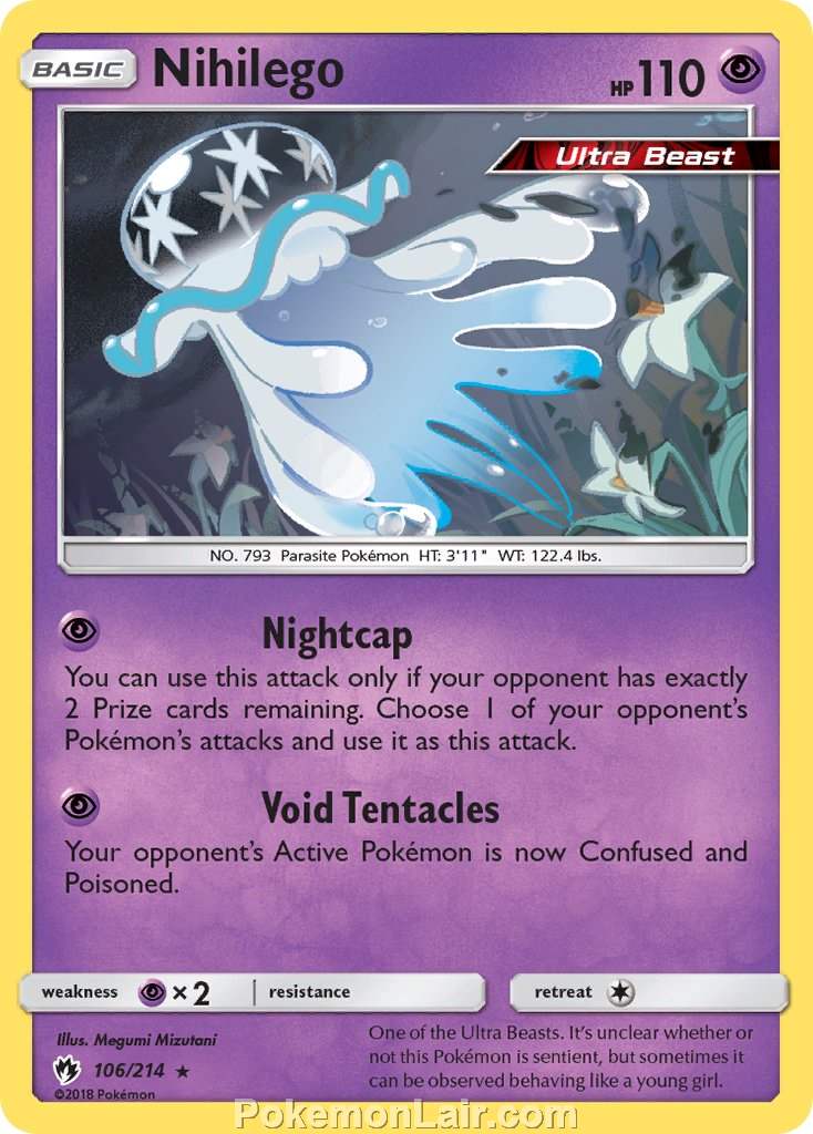 2018 Pokemon Trading Card Game Lost Thunder Set – 106 Nihilego