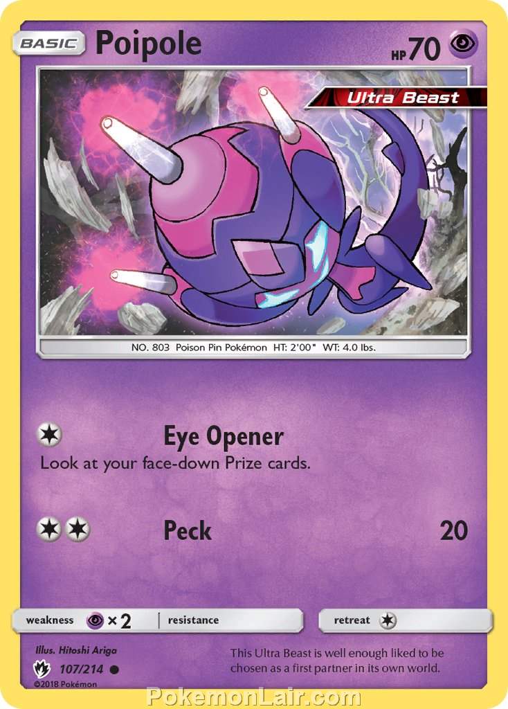 2018 Pokemon Trading Card Game Lost Thunder Set – 107 Poipole