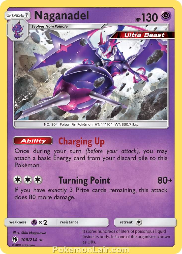 2018 Pokemon Trading Card Game Lost Thunder Set – 108 Naganadel