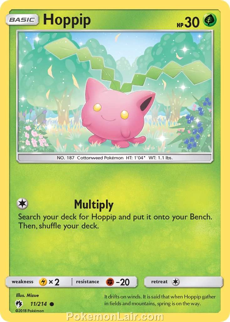 2018 Pokemon Trading Card Game Lost Thunder Set – 11 Hoppip