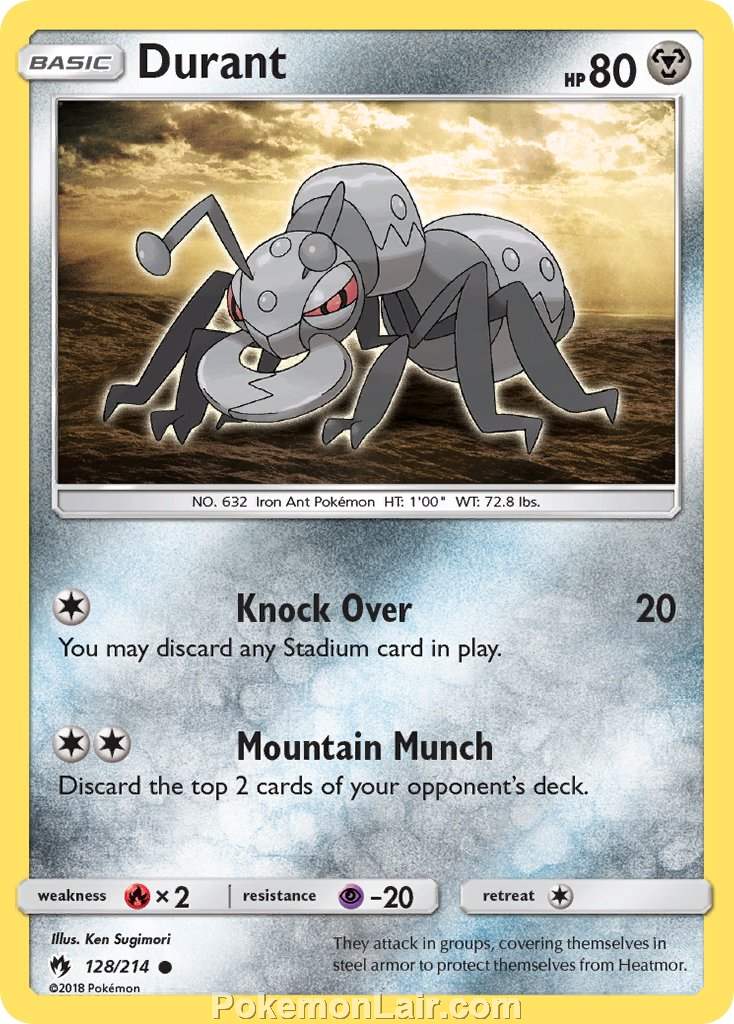 2018 Pokemon Trading Card Game Lost Thunder Set – 128 Durant