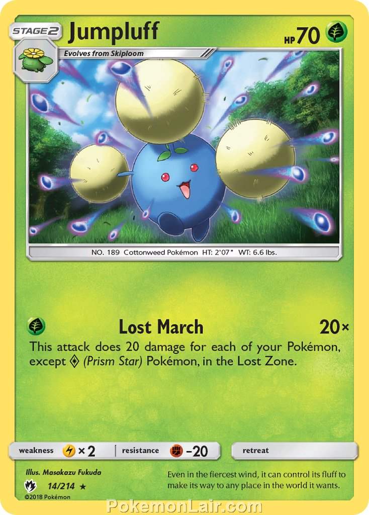 2018 Pokemon Trading Card Game Lost Thunder Set – 14 Jumpluff