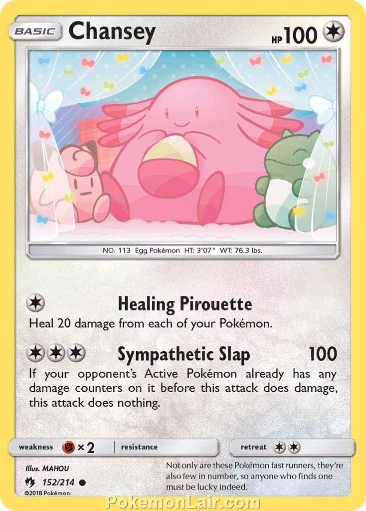 2018 Pokemon Trading Card Game Lost Thunder Set – 152 Chansey