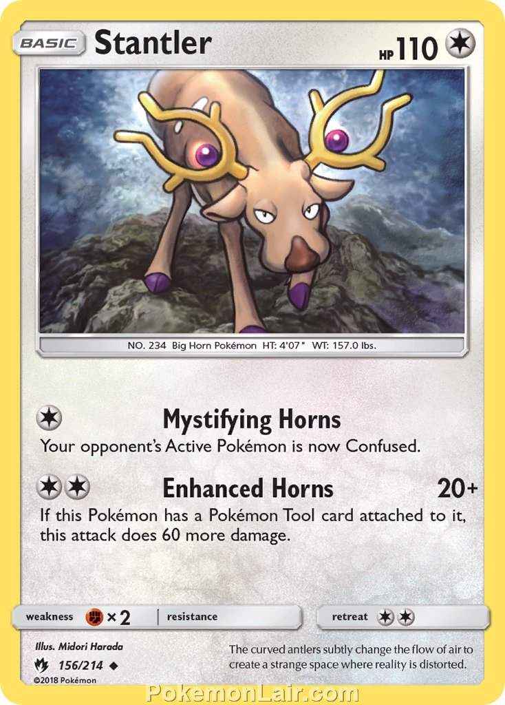 2018 Pokemon Trading Card Game Lost Thunder Set – 156 Stantler