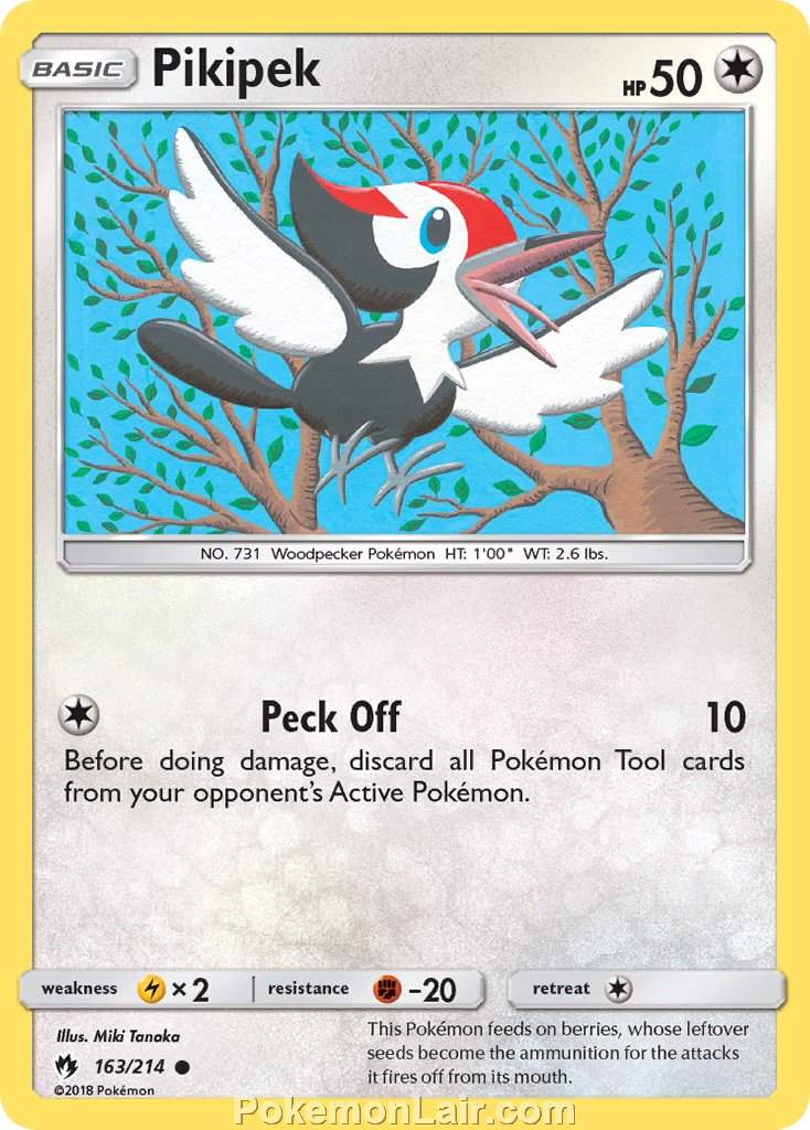 2018 Pokemon Trading Card Game Lost Thunder Set – 163 Pikipek