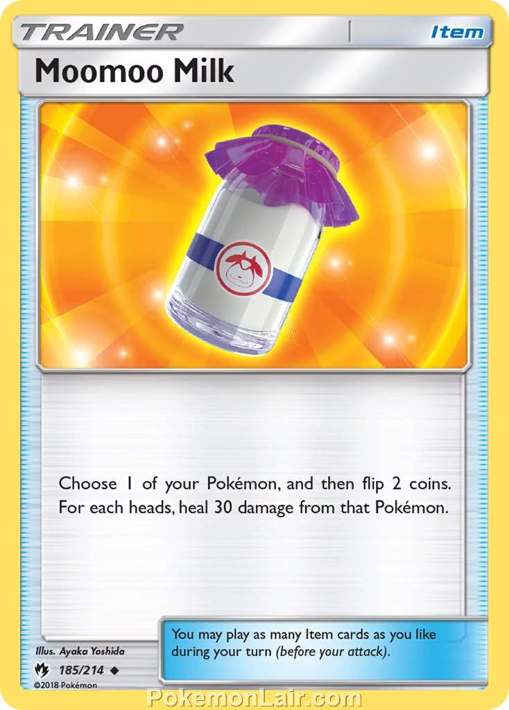 2018 Pokemon Trading Card Game Lost Thunder Set – 185 Moomoo Milk