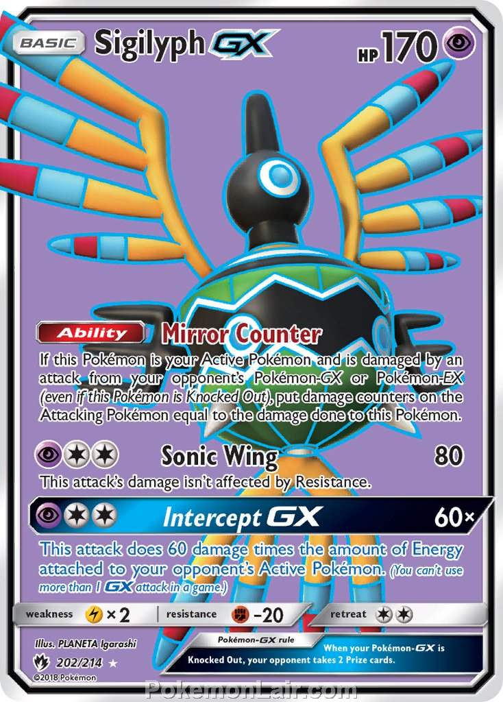 2018 Pokemon Trading Card Game Lost Thunder Set – 202 Sigilyph GX